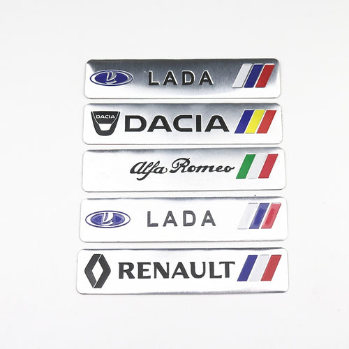 Car Styling 3D Aluminum Emblem Badge Car Sticker Decals Accessories For Renault Opel Dacia Lada Alfa Romeo Car-Styling