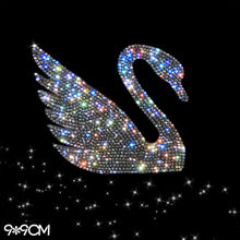 Charger l&#39;image dans la galerie, Car Swan Crystal Full Diamond Inlaid Rhinestone Big Gecko Safe Car Stickers Love Diamond Sticker Snowflake Car Accessoires Decor