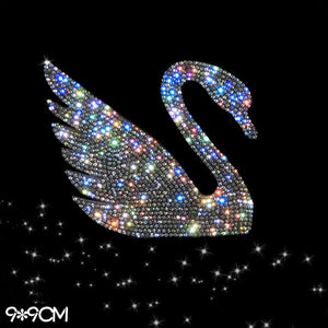 Car Swan Crystal Full Diamond Inlaid Rhinestone Big Gecko Safe Car Stickers Love Diamond Sticker Snowflake Car Accessoires Decor