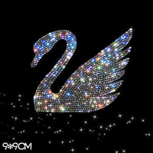 Car Swan Crystal Full Diamond Inlaid Rhinestone Big Gecko Safe Car Stickers Love Diamond Sticker Snowflake Car Accessoires Decor