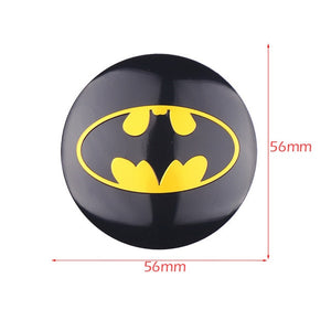 4pcs/Pack 3D Aluminum 56MM Decoration Batman Emblem Car Wheel Center Hub Caps sticker Bat Decal Car-Styling Auto accessories