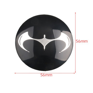 4pcs/Pack 3D Aluminum 56MM Decoration Batman Emblem Car Wheel Center Hub Caps sticker Bat Decal Car-Styling Auto accessories