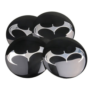 4pcs/Pack 3D Aluminum 56MM Decoration Batman Emblem Car Wheel Center Hub Caps sticker Bat Decal Car-Styling Auto accessories