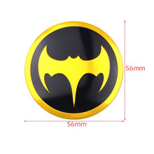 Charger l&#39;image dans la galerie, 4pcs/Pack 3D Aluminum 56MM Decoration Batman Emblem Car Wheel Center Hub Caps sticker Bat Decal Car-Styling Auto accessories