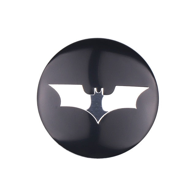 4pcs/Pack 3D Aluminum 56MM Decoration Batman Emblem Car Wheel Center Hub Caps sticker Bat Decal Car-Styling Auto accessories