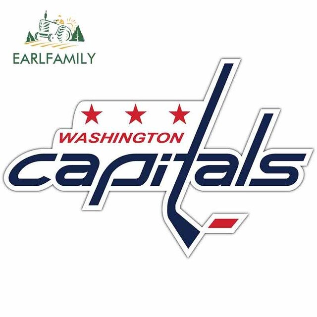 EARLFAMILY 13cm x 8.5cm For Washington Capitals Hockey Graffiti Sticker DIY Anime Vinyl Car Wrap Personality Creative Stickers