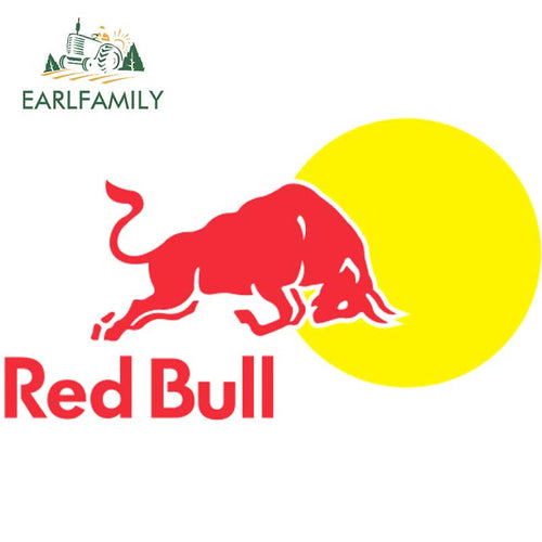 EARLFAMILY 13cm x 7.4cm For Kisspng-Red of Bull-Logo Personalized Creative Stickers Car Assessoires Decals Vinyl Car Wrap DIY