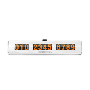 Car Styling Car Phone Number Plate Temporary Car Parking card with Switch 3D Hidden Mobile Cell Phone Number Card Car Sticker