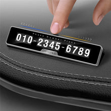 Charger l&#39;image dans la galerie, Car Styling Car Phone Number Plate Temporary Car Parking card with Switch 3D Hidden Mobile Cell Phone Number Card Car Sticker