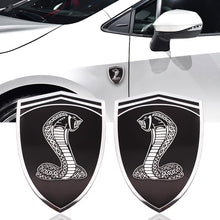 Charger l&#39;image dans la galerie, Fashion Car Styling 3D Car Sticker Cobra Snake Metal Car Emblem Badge For Ford Mustang GT500 SVT Shelby Fender Badge