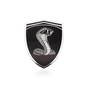 Fashion Car Styling 3D Car Sticker Cobra Snake Metal Car Emblem Badge For Ford Mustang GT500 SVT Shelby Fender Badge